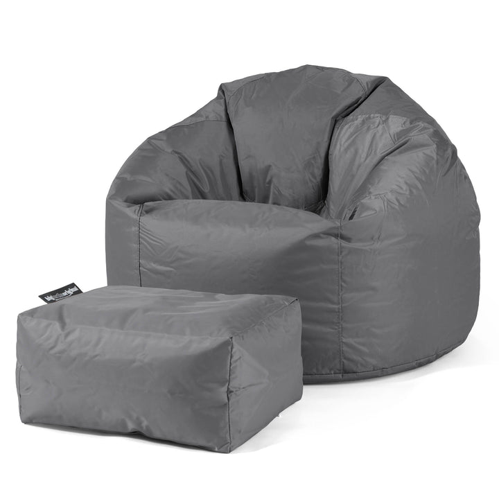 Outdoor Classic Bean Bag Chair - SmartCanvas™ Graphite Grey 02