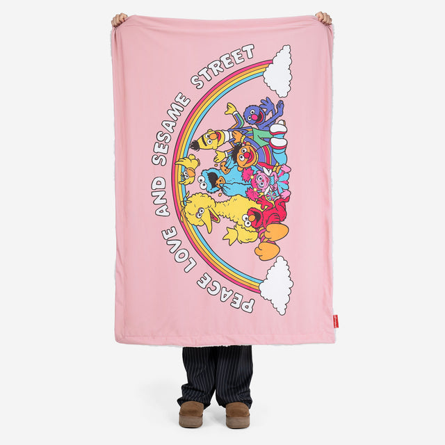 Fleece Throw / Blanket - Peace Love & Sesame Street 01