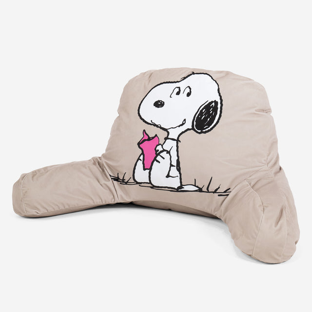 Snoopy High Back Support Cuddle Cushion - Reading 01