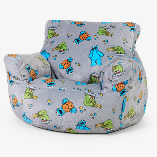 Kids Armchair Bean Bag for Toddlers 1-3 yr - Cookie Monster & Oscar The Grouch 01