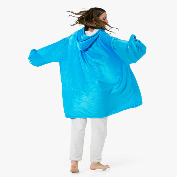 Oversized Adult Hoodie Blanket - Cookie Monster Fabric Close-up Image