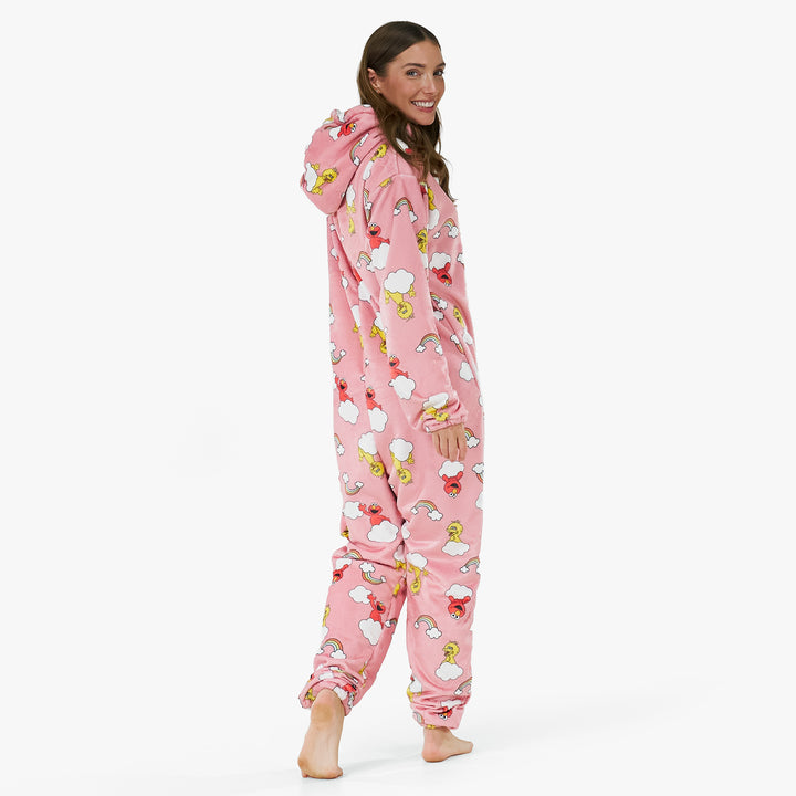 Unisex Fleece Adult Onesie - Elmo & Big Bird 02