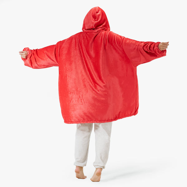 Oversized Adult Hoodie Blanket - Elmo Fabric Close-up Image