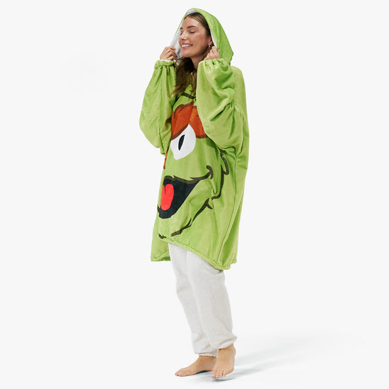 Oversized Adult Hoodie Blanket - Oscar The Grouch 03