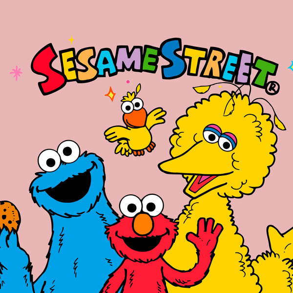 Sloucher Bean Bag Sofa - Sesame Street Fabric Close-up Image