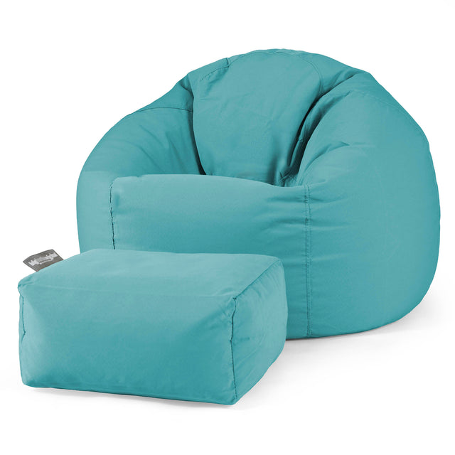 SoleiStorm™ Ultra 2000 h+ Outdoor Classic Bean Bag Chair - Olefin Aqua 02