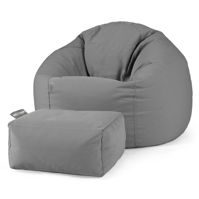 SoleiStorm™ Ultra 2000 h+ Outdoor Classic Bean Bag Chair - Olefin Mid Grey 02