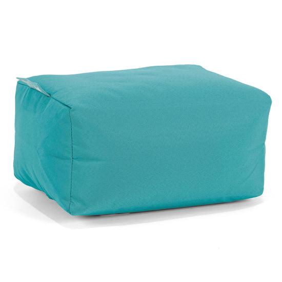 SoleiStorm™ Ultra 2000 h+ Outdoor Small Footstool - Olefin Aqua 01