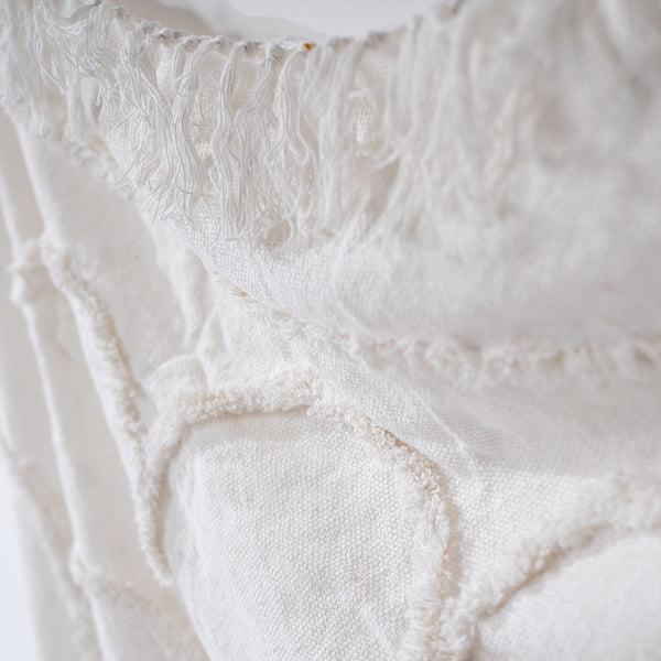 Tufted Tassel Throw / Blanket Fabric Close-up Image