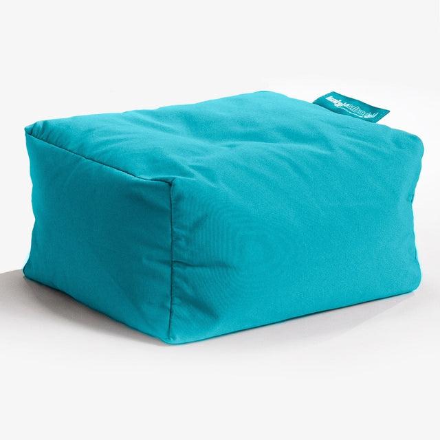 SoleiStorm™ Ultra 2000 h+ Outdoor Small Footstool - Olefin Aqua 01