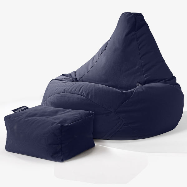SoleiStorm™ Ultra 2000 h+ Outdoor Highback Bean Bag Chair - Olefin Navy 01
