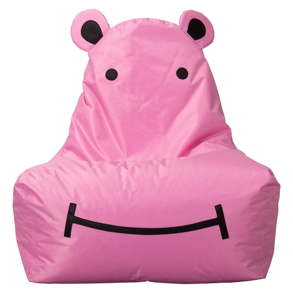Hippo Kids' Waterproof Bean Bag Chair - SmartCanvas™ Cerise Pink 01