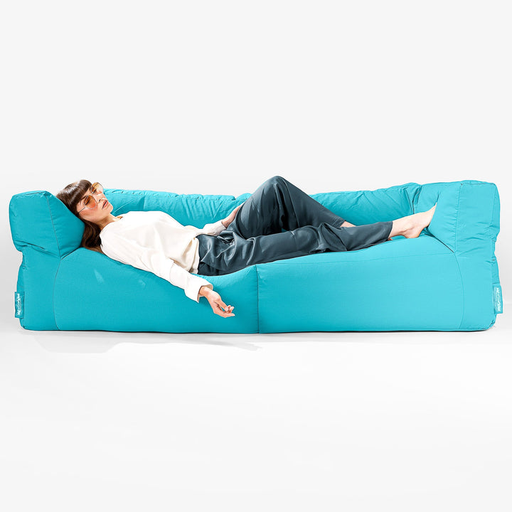 SoleiStorm™ Ultra 2000 h+ 3 Seater Sofa Outdoor Bean Bag - Olefin Aqua 03