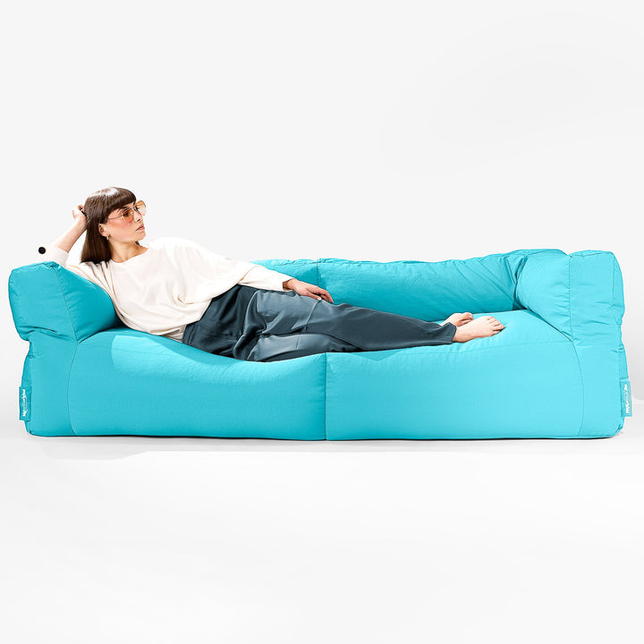 SoleiStorm™ Ultra 2000 h+ 3 Seater Sofa Outdoor Bean Bag - Olefin Aqua 04