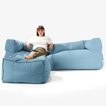 SoleiStorm™ Ultra 2000 h+ 3 Seater Sofa Outdoor Bean Bag - Olefin Baby Blue 02