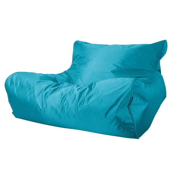 Outdoor Waterproof Floating Bean Bag for the Pool - SmartCanvas™ Aqua Blue Fabric Close-up Image