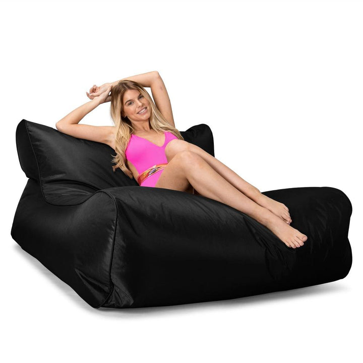 Outdoor Waterproof Floating Bean Bag for the Pool - SmartCanvas™ Black 04