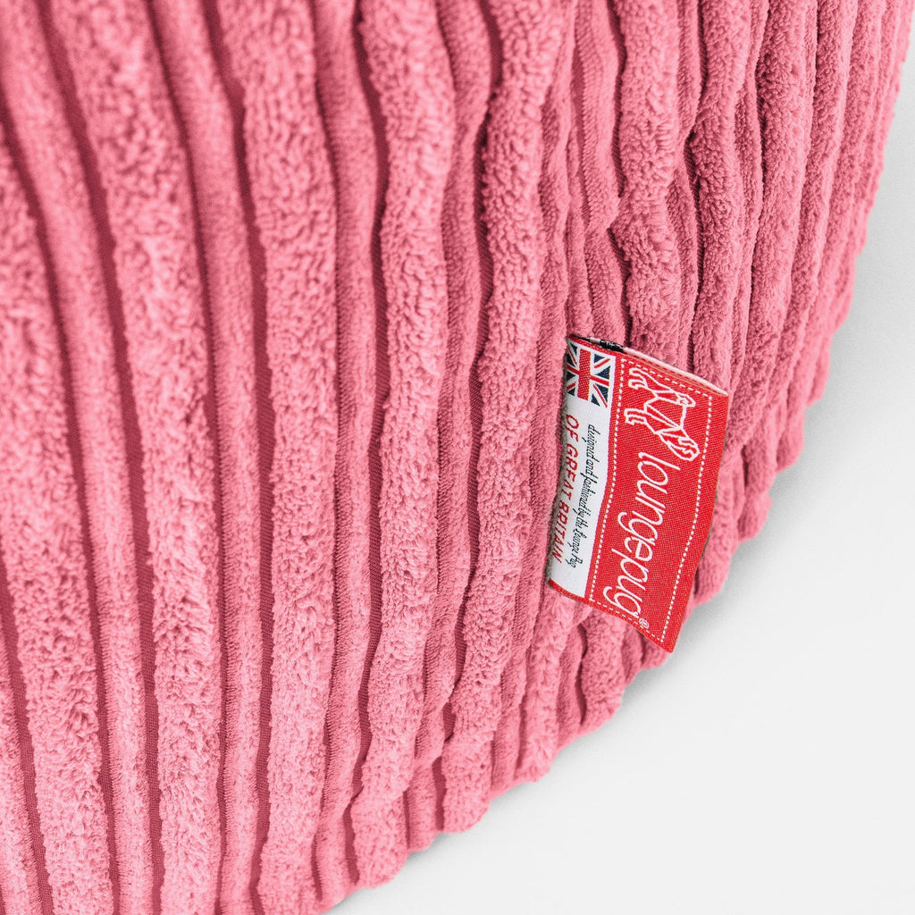 The 3 Seater Albert Sofa Bean Bag - Cord Coral Pink 03