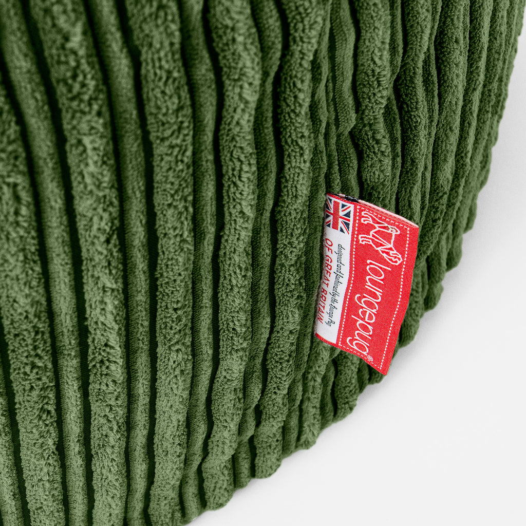 Mega Mammoth Bean Bag Sofa - Cord Forest Green 05