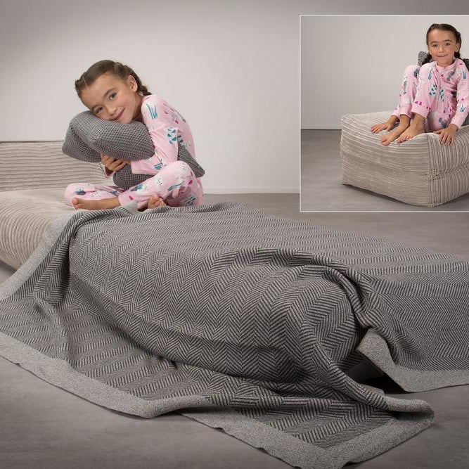 LOUNGE PUG Avery Single Futon Chair Bed Folding Sofa Bed Guest Bed Cord Mink