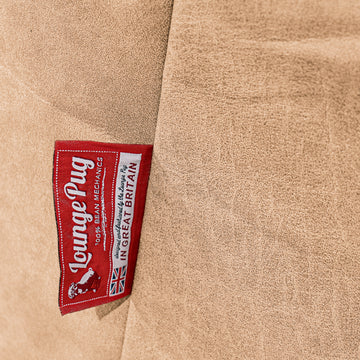 Highback Bean Bag Chair - Distressed Leather Honey Brown 03