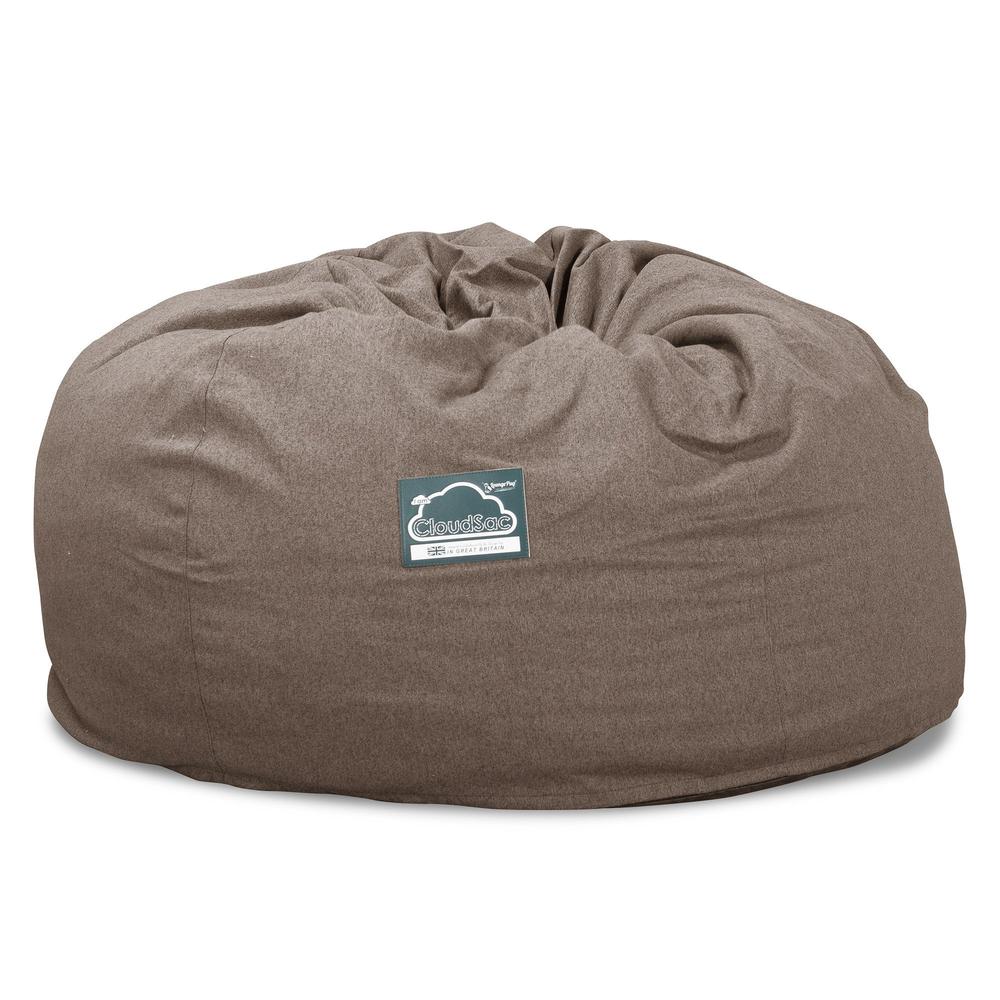 LOUNGE PUG Jumbo Memory Foam Bean Bag Sofa XXL Giant Beanbag Love Seat Interalli Wool Biscuit CloudSac 1010