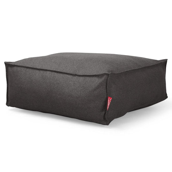 LOUNGE PUG CloudSac 250 Memory Foam Ottoman Pouf Interalli Wool Grey