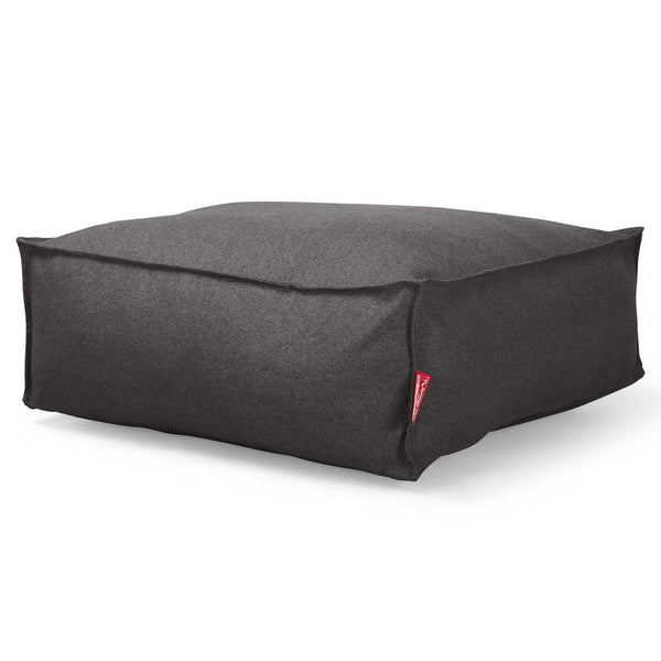 LOUNGE PUG CloudSac 250 Memory Foam Ottoman Pouf Interalli Wool Grey