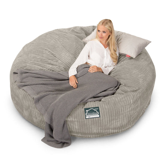 CloudSac 3000 XXL King Sized Memory Foam Beanbag Sofa - Cord Mink 01