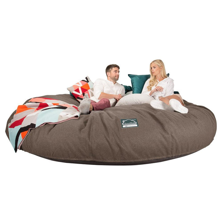 CloudSac 5000 XXXXXL Titanic Memory Foam Beanbag Sofa - Interalli Wool Biscuit 03