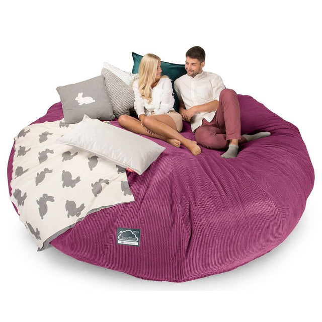 CloudSac 5000 XXXXXL Titanic Memory Foam Beanbag Sofa - Pom Pom Pink 01