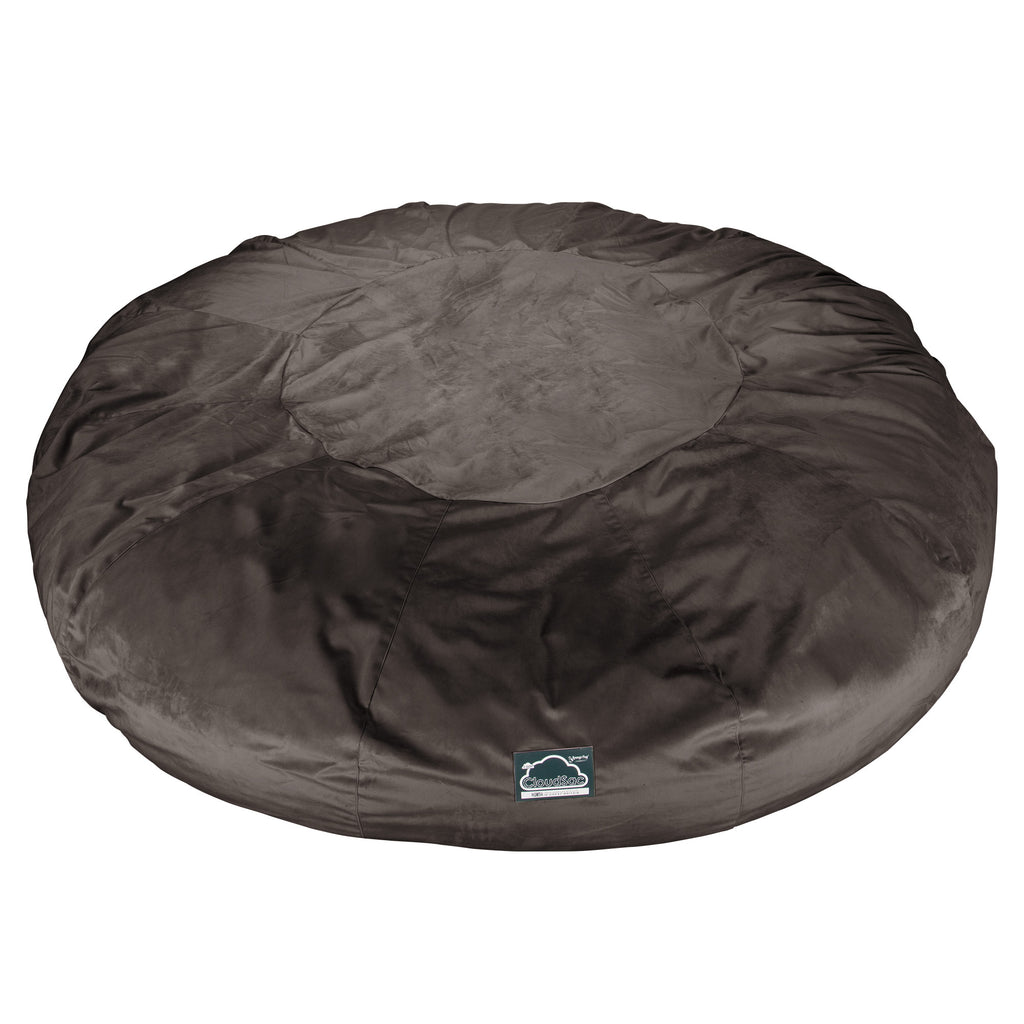 CloudSac 5000 XXXXXL Titanic Memory Foam Beanbag Sofa - Velvet Graphite Grey 07