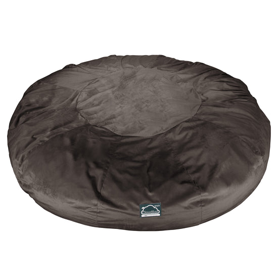 CloudSac 5000 XXXXXL Titanic Memory Foam Beanbag Sofa - Velvet Graphite Grey 07