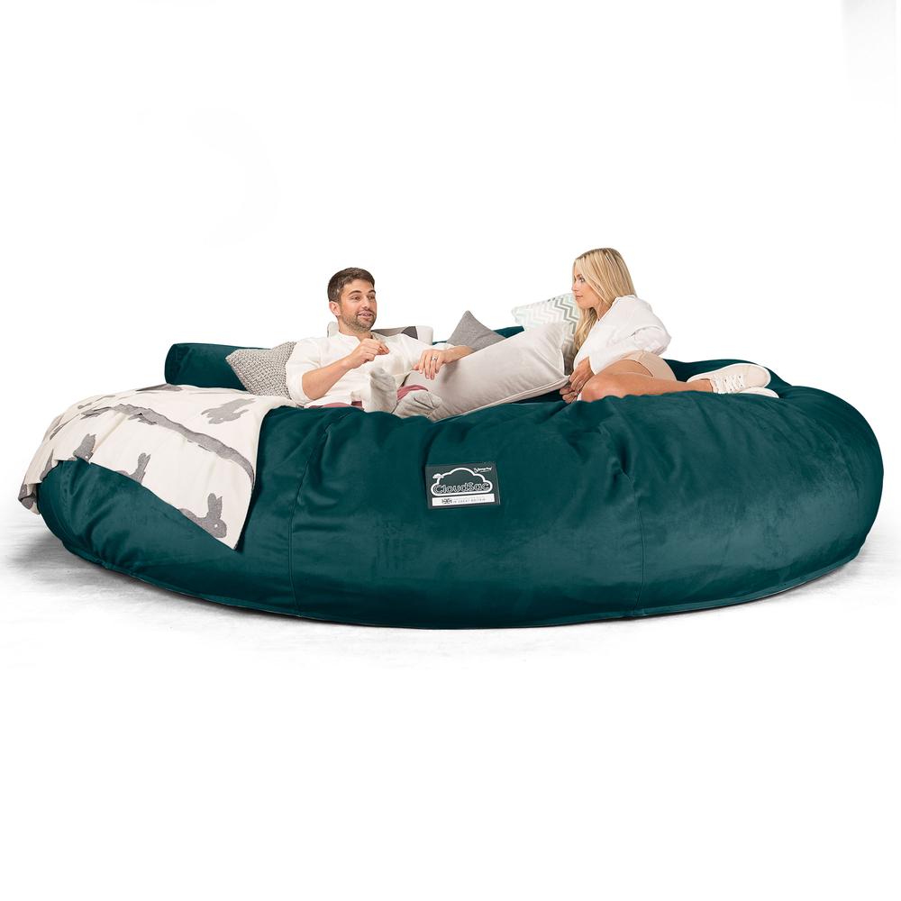 CloudSac 5000 XXXXXL Titanic Memory Foam Beanbag Sofa - Velvet Teal 05