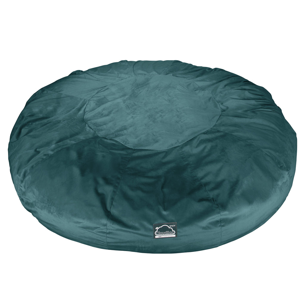 CloudSac 5000 XXXXXL Titanic Memory Foam Beanbag Sofa - Velvet Teal 07