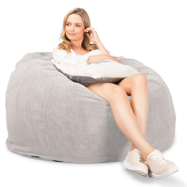 CloudSac 510 XL Large Memory Foam Beanbag - Pom Pom Ivory 01