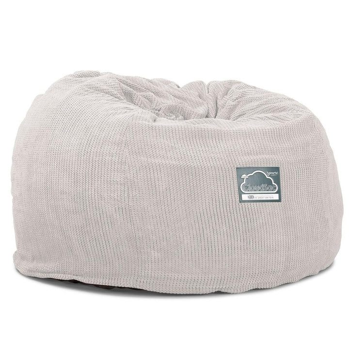 CloudSac 510 XL Large Memory Foam Beanbag - Pom Pom Ivory 06