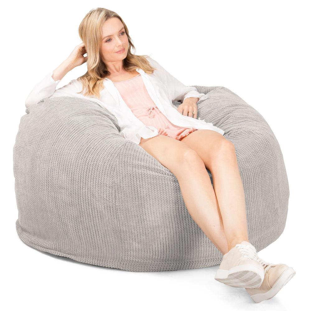 CloudSac 510 XL Large Memory Foam Beanbag - Pom Pom Ivory 03