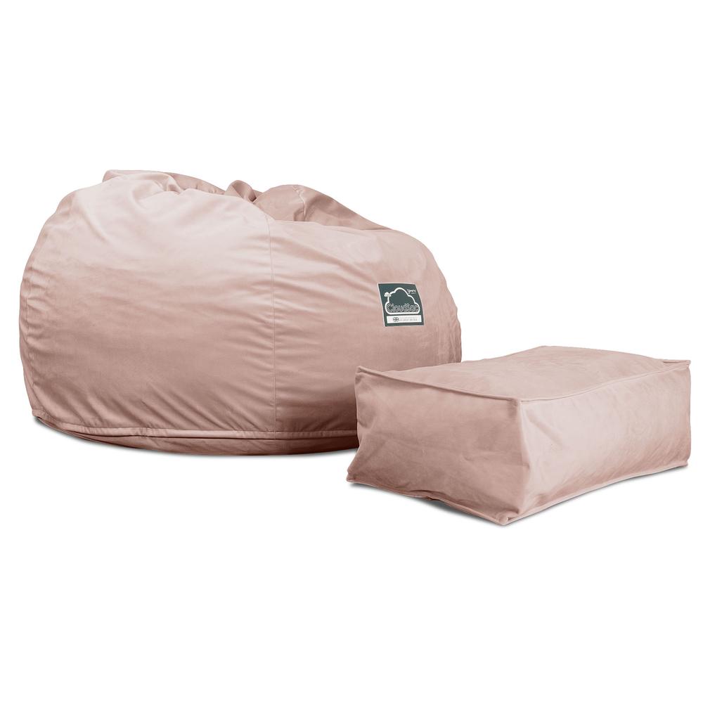 CloudSac 510 XL Large Memory Foam Beanbag - Velvet Rose Pink 04