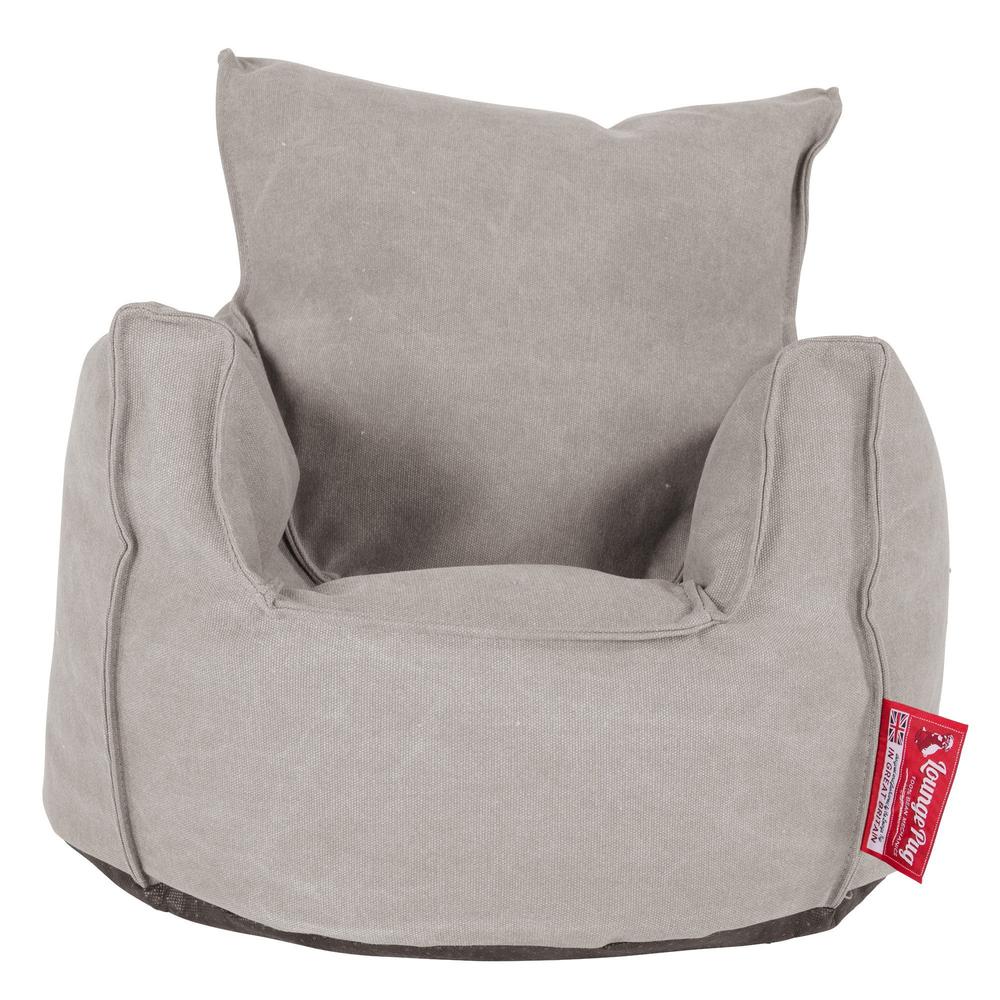 Toddlers' Armchair 1-3 yr Bean Bag - Canvas Pewter 03