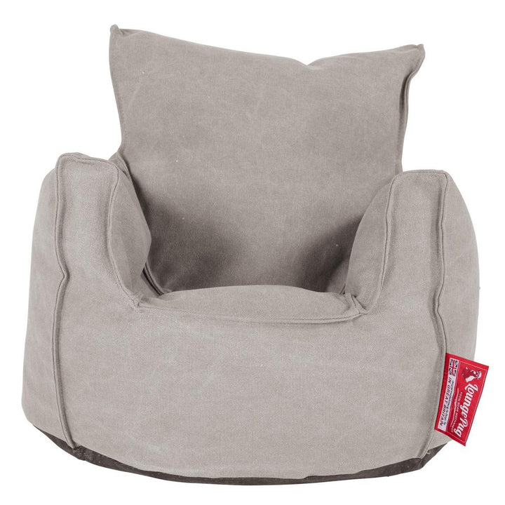 Toddlers' Armchair 1-3 yr Bean Bag - Canvas Pewter 03