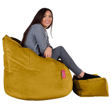 Cuddle Up Beanbag Chair - Velvet Gold 03
