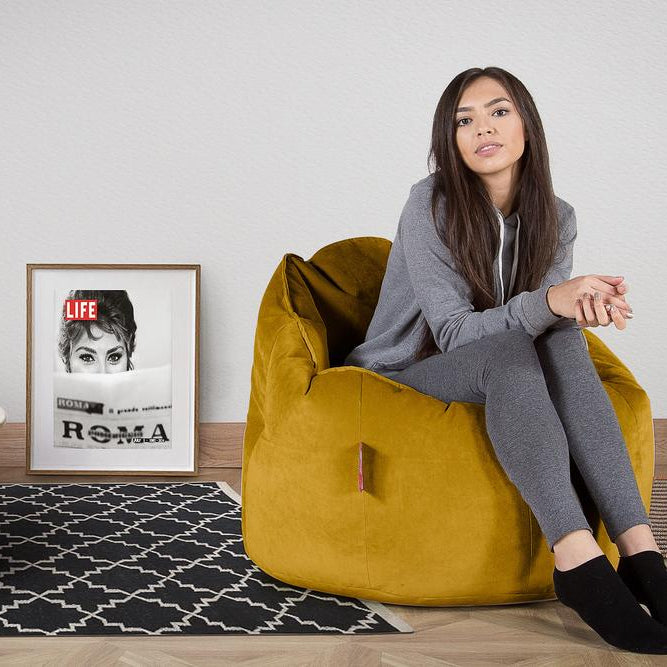 Cuddle Up Beanbag Chair - Velvet Gold 02