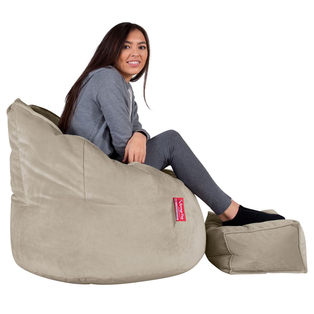 Cuddle Up Beanbag Chair - Velvet Mink 03