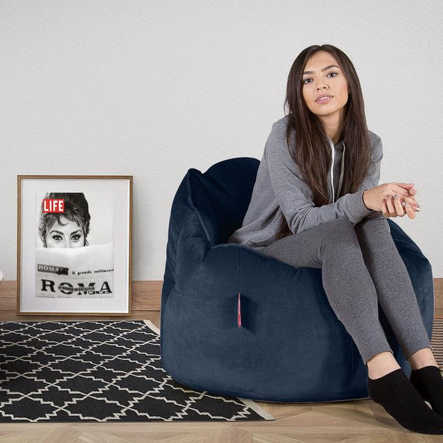 Cuddle Up Beanbag Chair - Velvet Midnight Blue 02