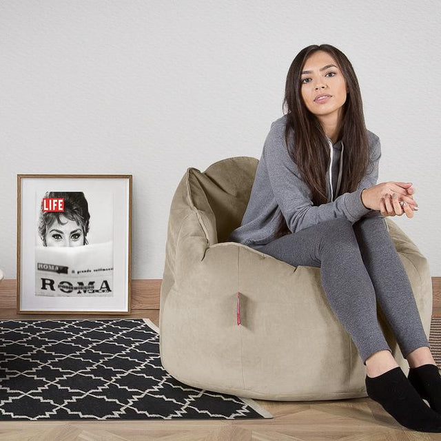 Cuddle Up Beanbag Chair - Velvet Mink 02