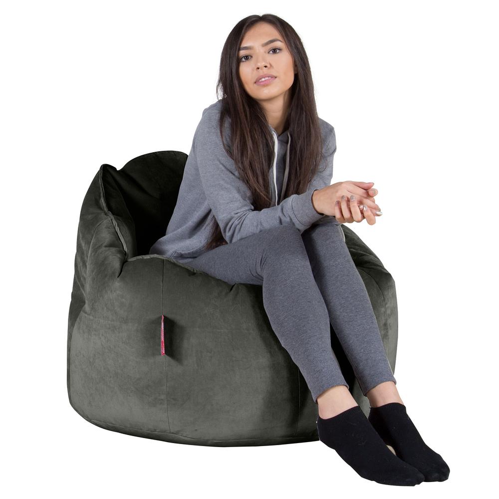 Cuddle Up Beanbag Chair - Velvet Graphite Grey 01
