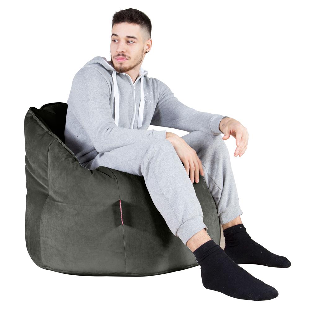 Cuddle Up Beanbag Chair - Velvet Graphite Grey 04
