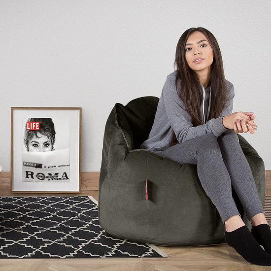 Cuddle Up Beanbag Chair - Velvet Graphite Grey 02