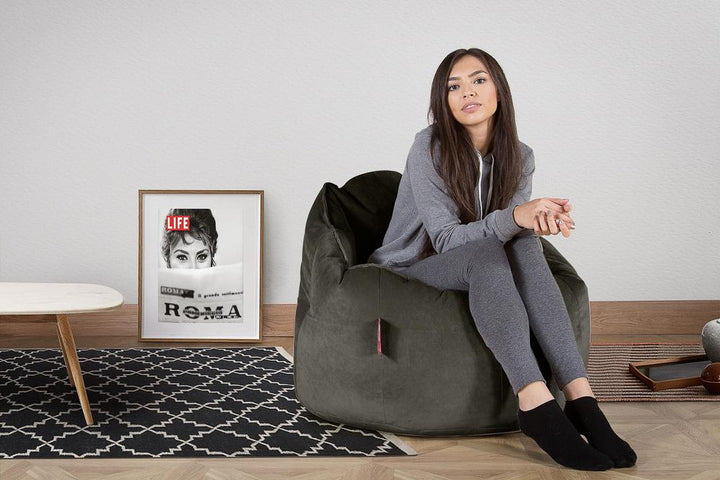Cuddle Up Beanbag Chair - Velvet Graphite Grey 02